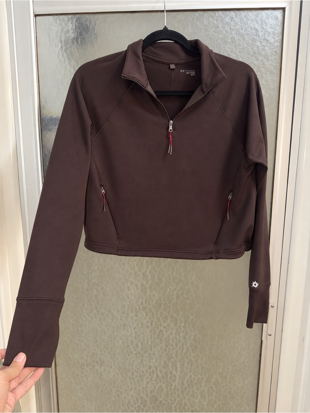 Aerie OFFLINE Women's Brown Quarter-Zip Pullover